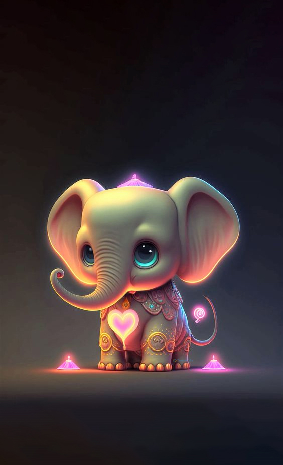 Hình nền con voi cute cho điện thoại