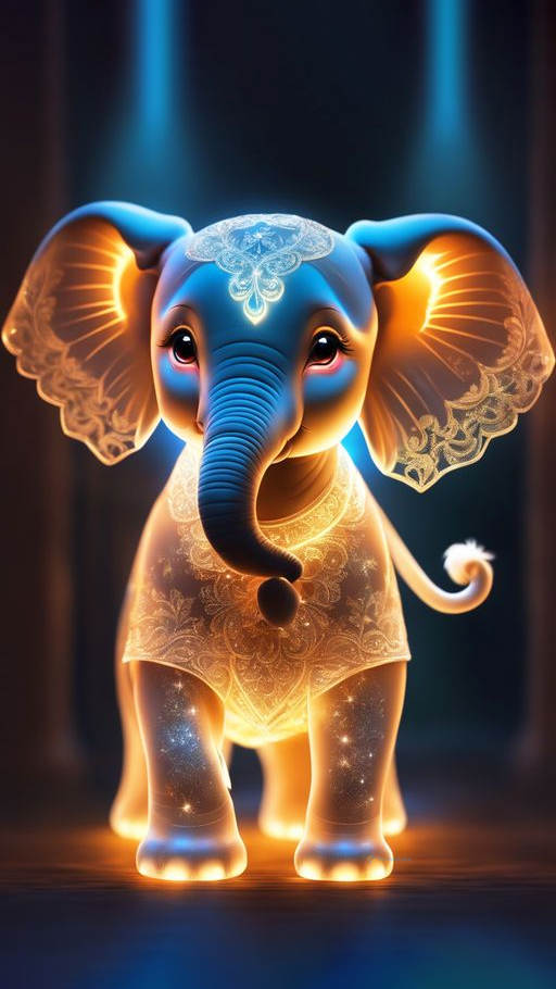 Hình nền con voi cute cho điện thoại