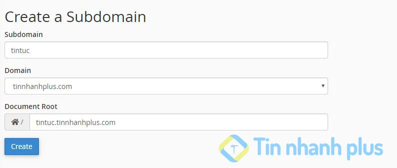 tao subdomain trong cpanel
