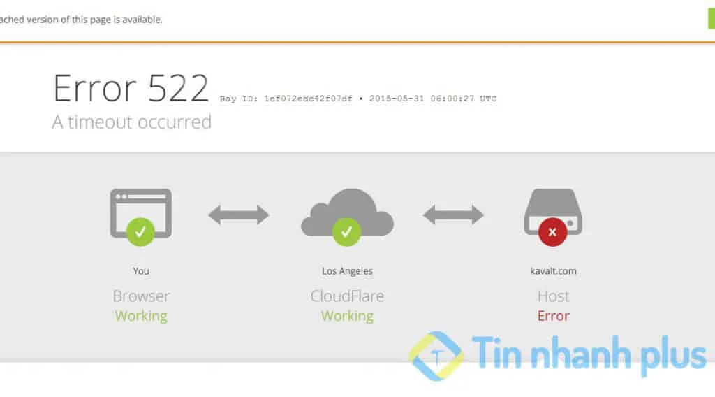 Hướng dẫn cách khắc phục lỗi error 522 CloudFlare