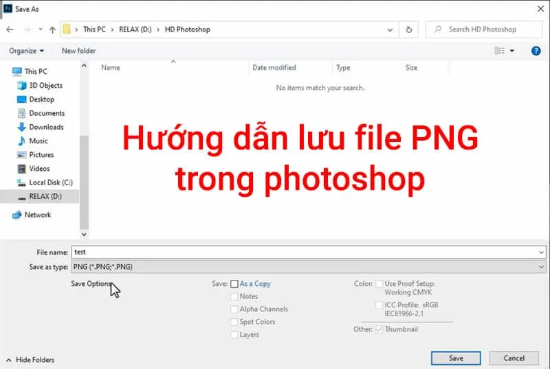 Hướng dẫn lưu file png trong photoshop