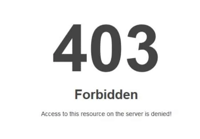 Cách sửa lỗi Http Error 403
