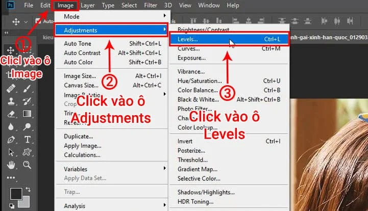 làm sáng ảnh trong photoshop
