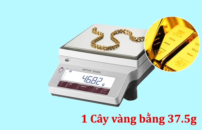 1 cây vàng nặng bao nhiêu kg