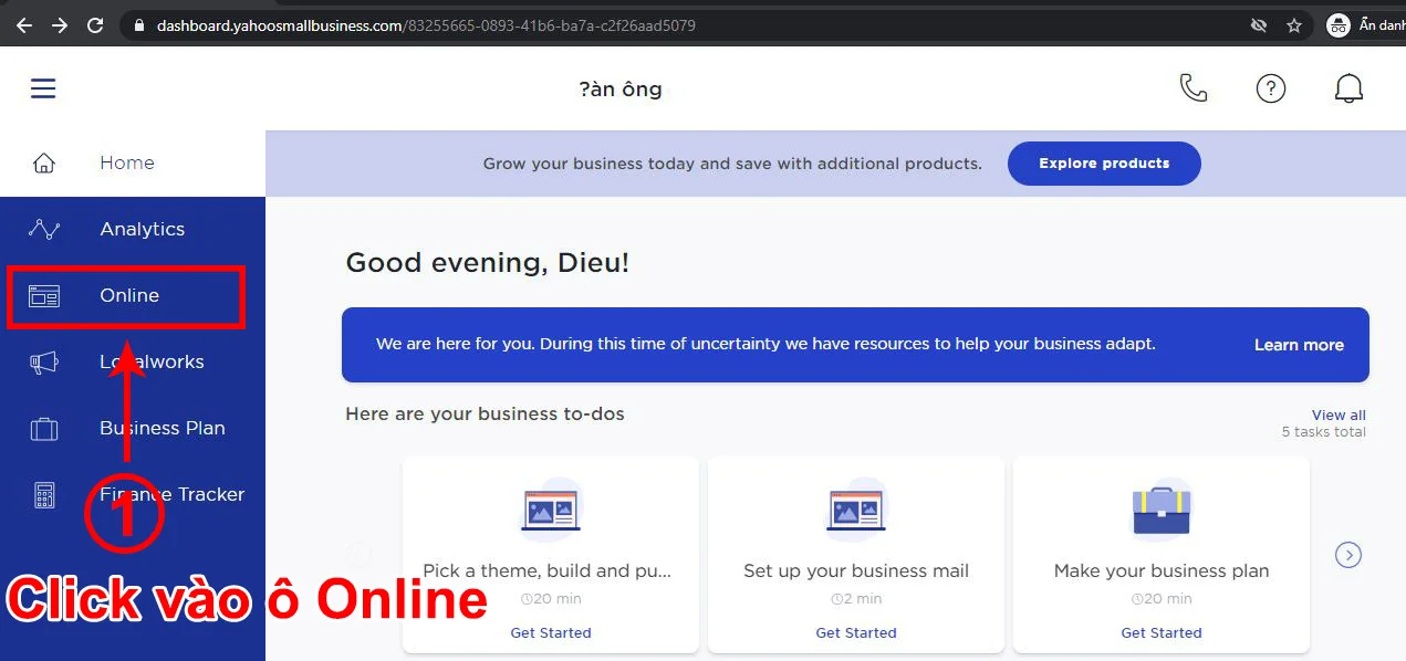 chuyển tên miền khỏi nhà cung cấp yahoo