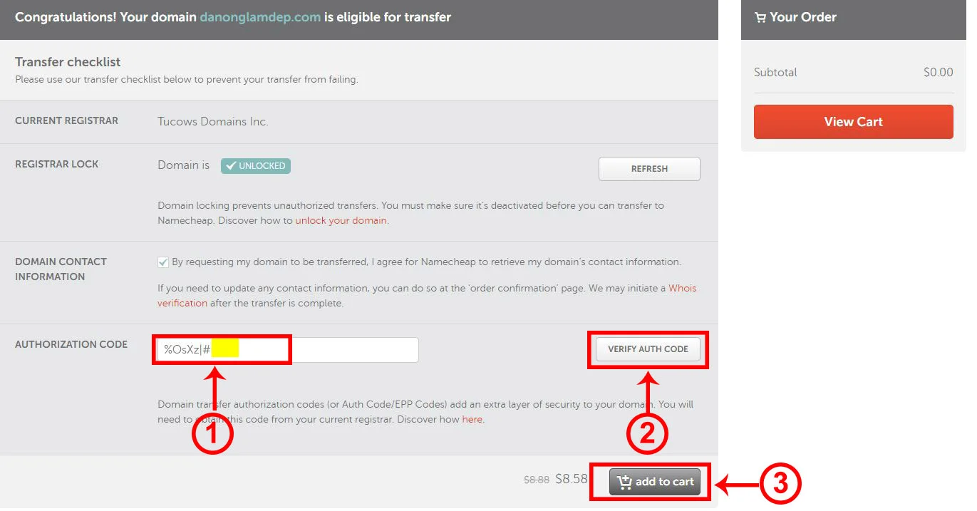 transfer tên miền từ yahoo về namecheap