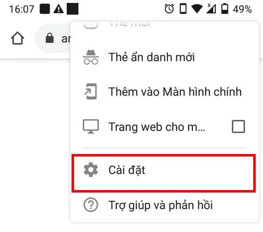 hướng dẫn chặn quảng cáo chrome trên điện thoại