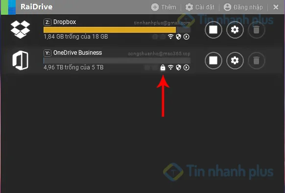 lỗi raidrive không đồng bộ được