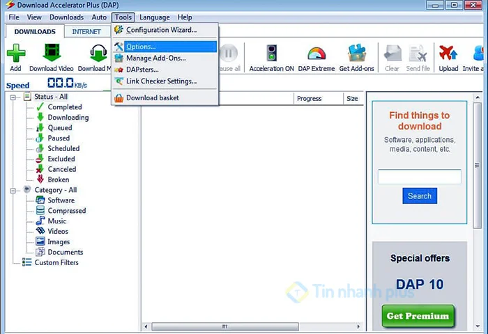 phần mềm download accelerator plus