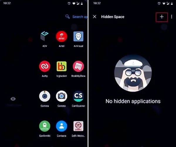 ẩn ứng dụng trên điện thoại oneplus