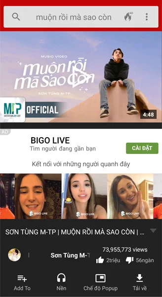 phần mềm nghe nhạc trên youtube tăt màn hình