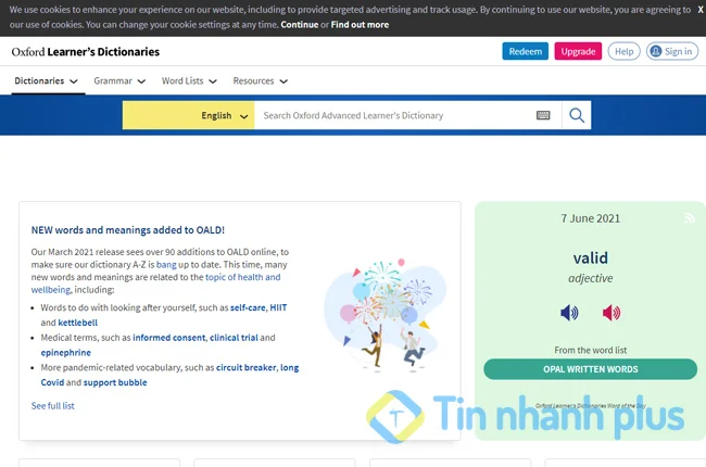Phần mềm Oxford Dictionary