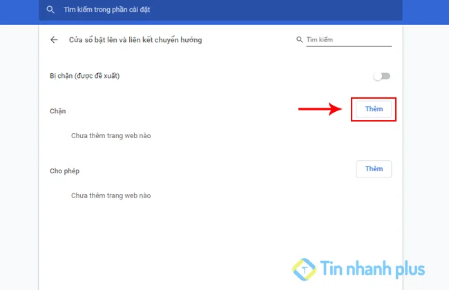 cách chặn chuyển hướng trên chrome