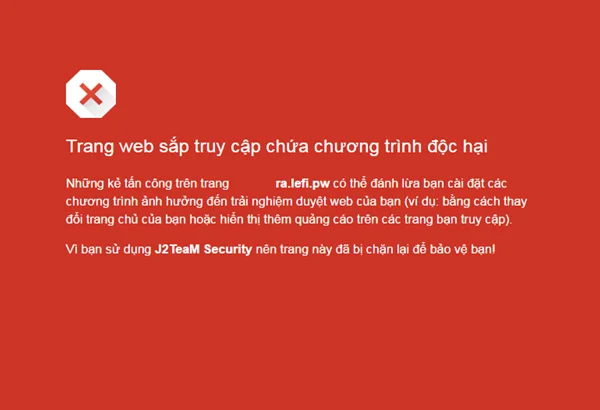 không truy cập vào trang web có chứa mã độc