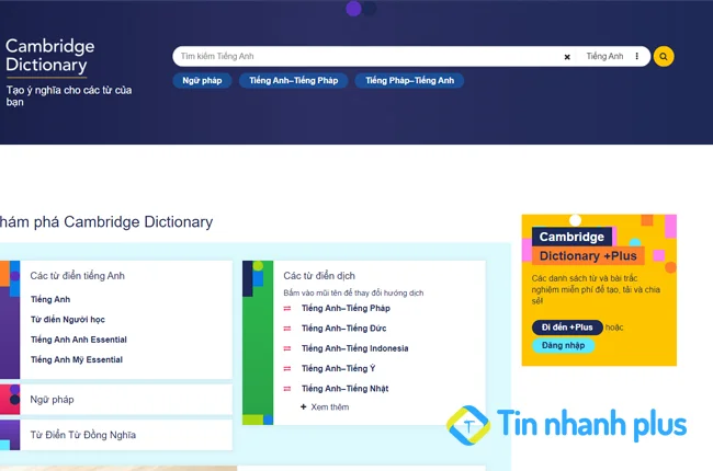 phần mềm Cambridge Dictionary
