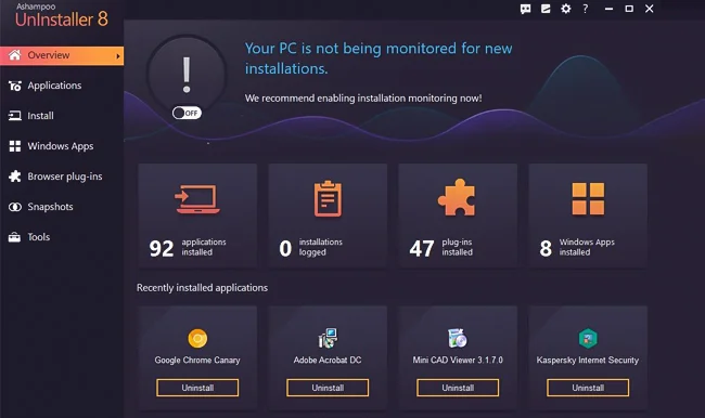 phần mềm Ashampoo UnInstaller