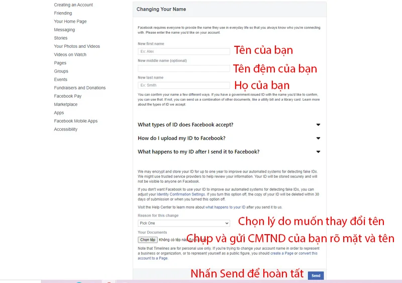 thay đổi tên facebook bằng cmtnd