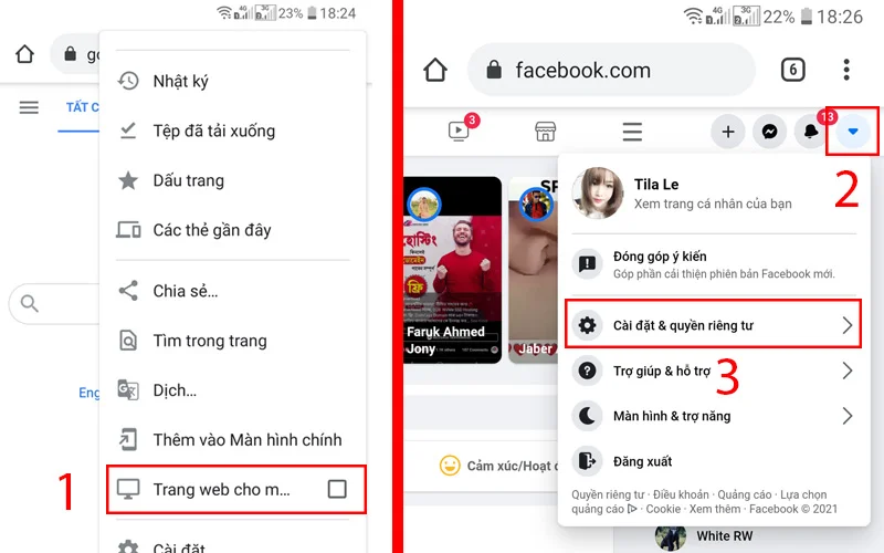 thay đổi tên facebook khi chưa đủ 60 ngày trên điện thoại