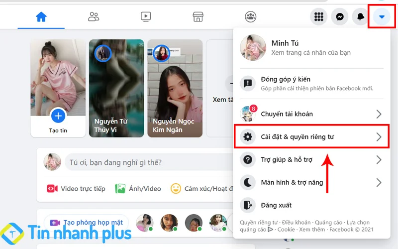 bật theo dõi trên facebook bằng máy tính