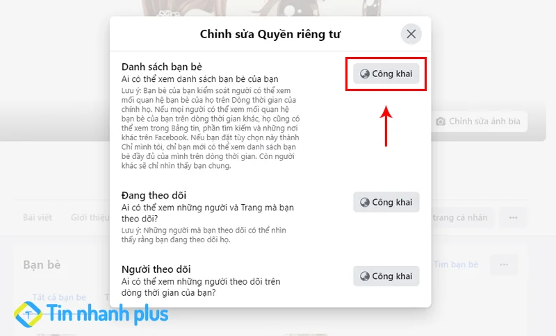 ẩn danh sách bạn bè trên facebook