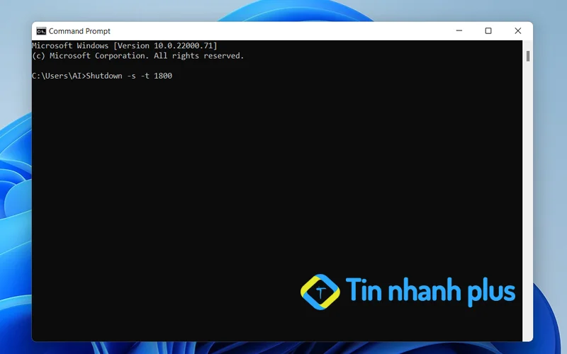 hẹn giờ tắt máy tính trên windows bằng Command Prompt