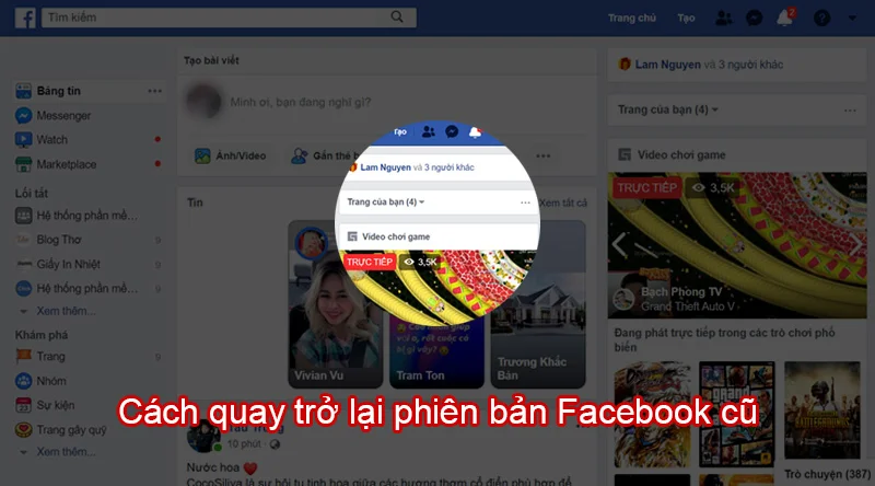 Cách quay trở lại phiên bản Facebook cũ