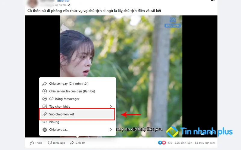 cách sao chép địa chỉ liên kết video facebook