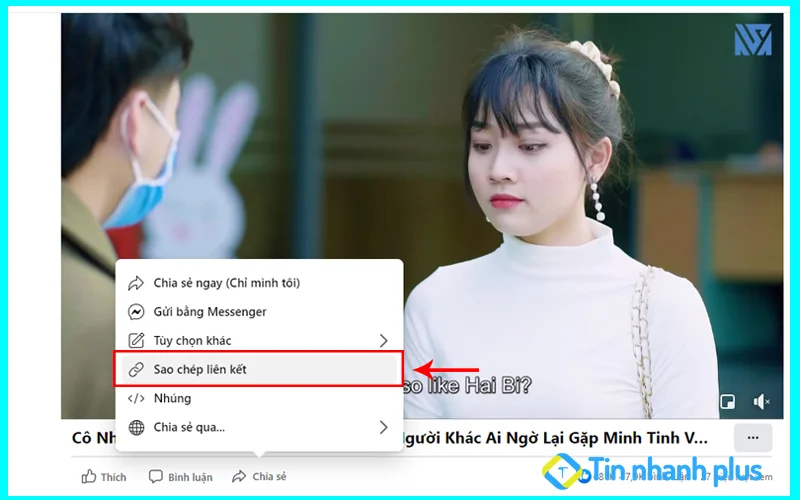 cách sao chép liên kết video facebook