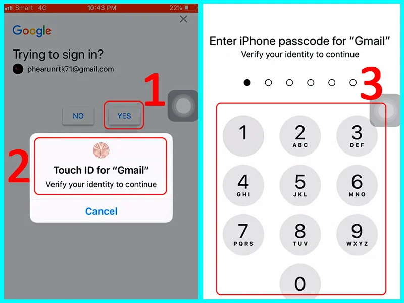 hướng dẫn thay đổi mật gmail khẩu bằng iphone