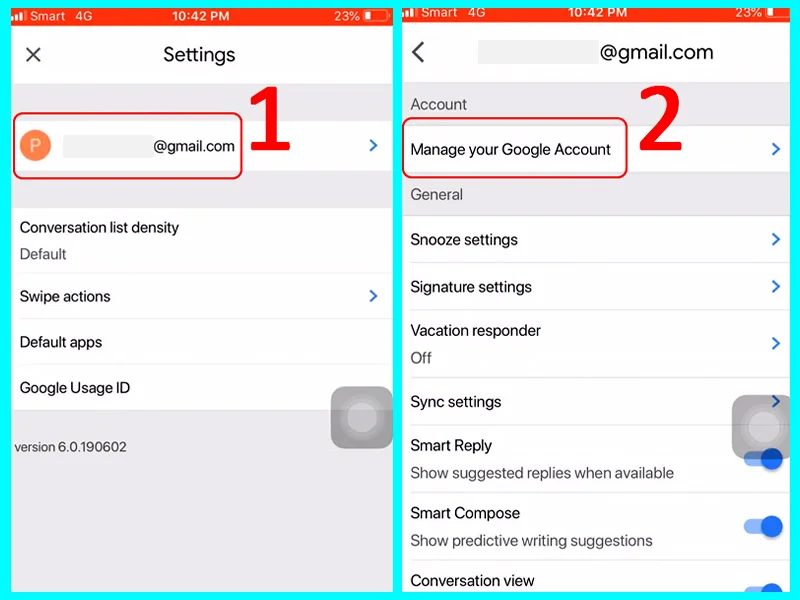 cách thay đổi mật khẩu gmail iphone