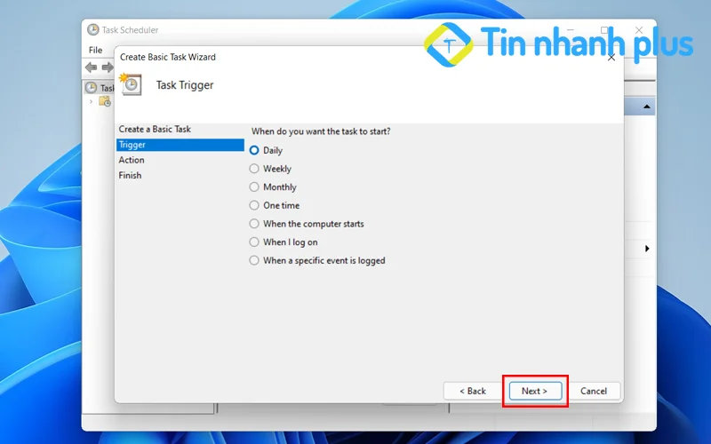 hướng dẫn tắt máy tính bằng Task Scheduler
