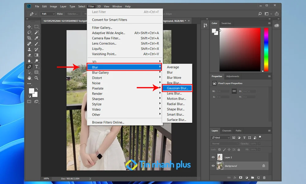 cách làm mờ ảnh