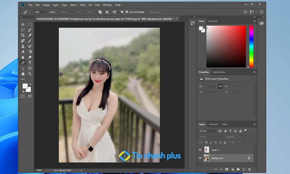 photoshop làm mờ ảnh