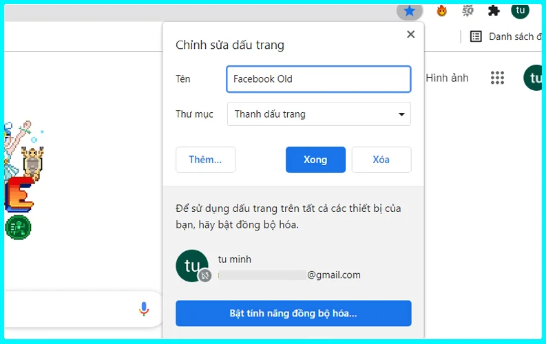 quay lại phiên bản Facebook cũ bằng bookmark