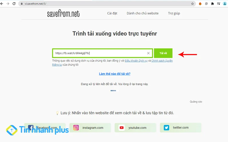hướng dẫn tải video facebook về máy tính bằng savefrom
