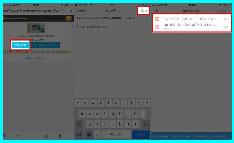 tải video facebook về iphone bằng documents