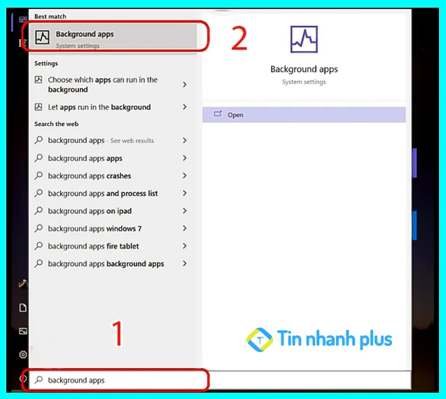 tắt ứng dụng trên máy tính bằng Windows Settings