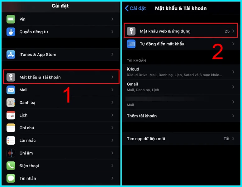 cách xem mật khẩu trên iphone phiên bản ios 13