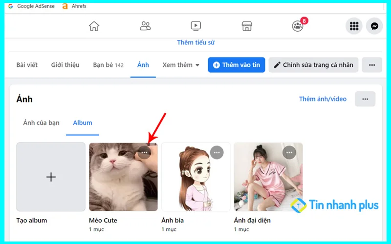 hướng dẫn ẩn album ảnh trên facebook bằng máy tính