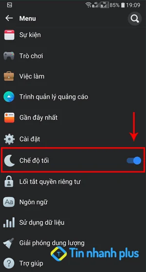 bật facebook dark mode trên facebook lite