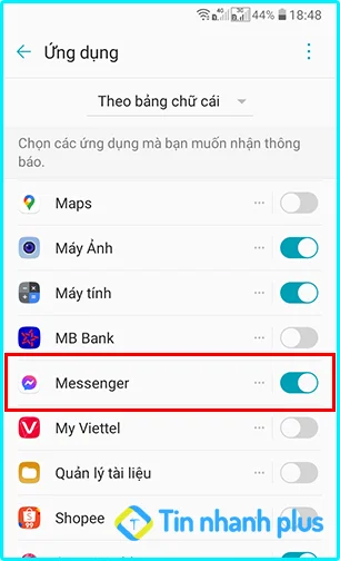 messenger không thông báo tin nhắn