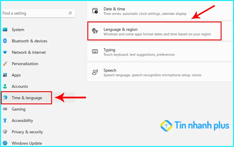 chuyển ngôn ngữ trong win 11