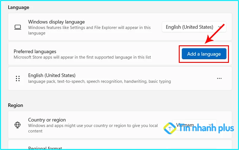 hướng dẫn chuyển ngôn ngữ trong win 11