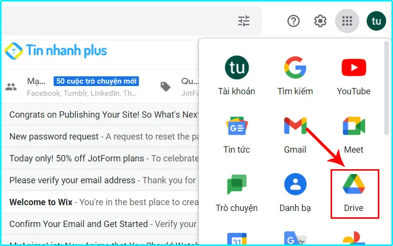 cách gửi tệp tin lớn trên gmail