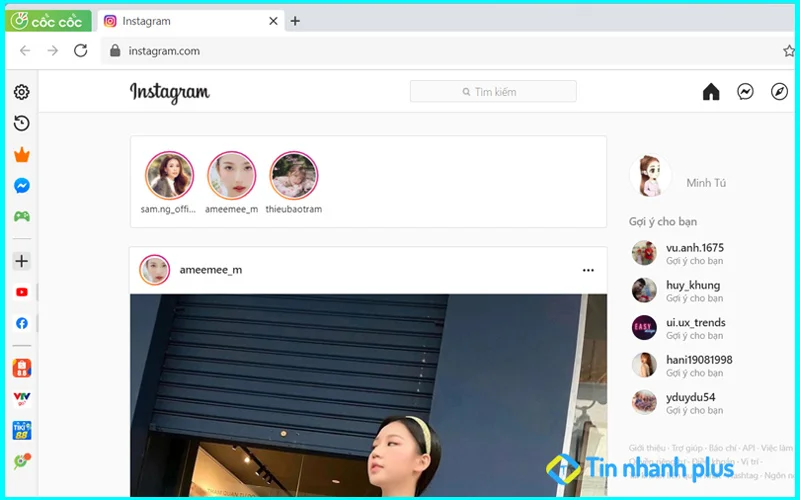 cách tải ảnh lên instagram bằng trình duyệt cốc cốc