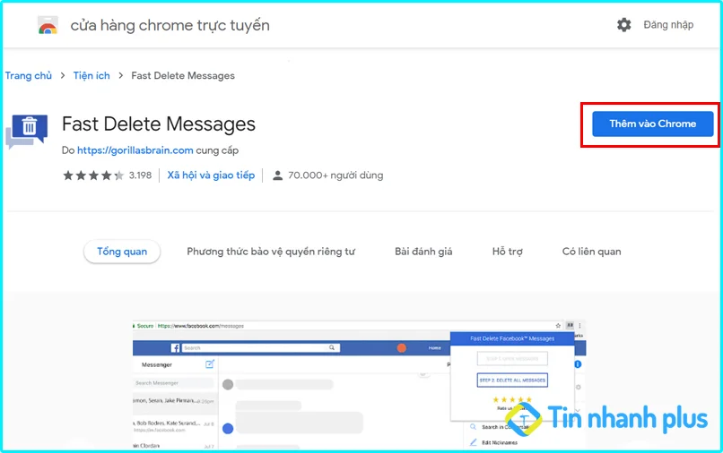 cách xóa tất cả tin nhắn bằng tiện ích