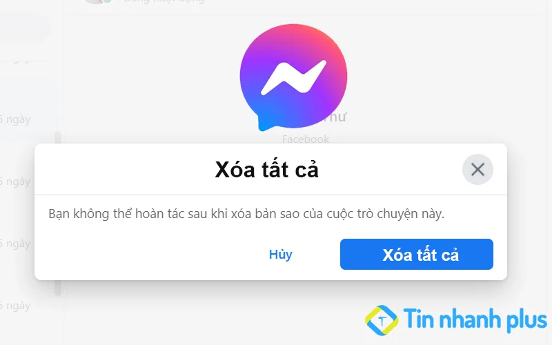 Cách xóa tất cả tin nhắn trên Messenger
