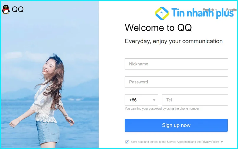 Đăng ký QQ không cần số điện thoại