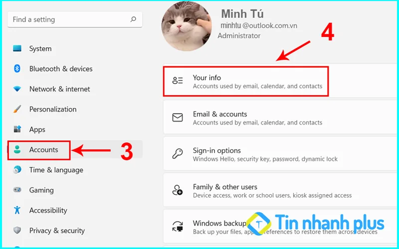 đổi tên user win 11
