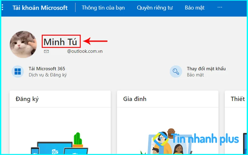 đổi tên user trong win 11